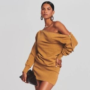 NWT | Retrofete Darcy Terry Sweatshirt Dress in Tapenade Size Large